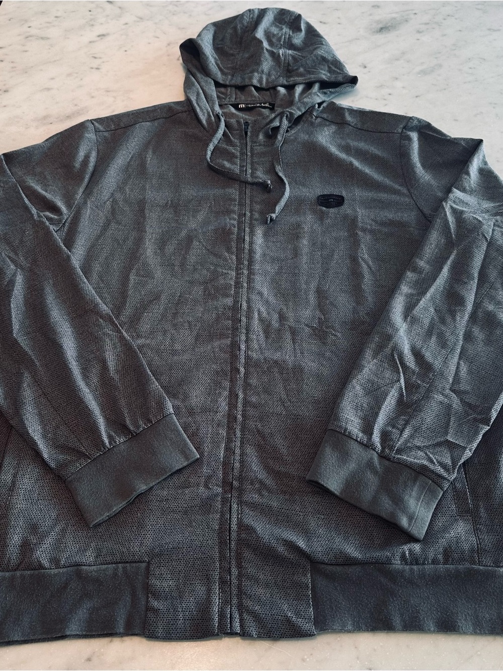 Travis Mathew Gray Full-Zip Hooded Sweatshirt